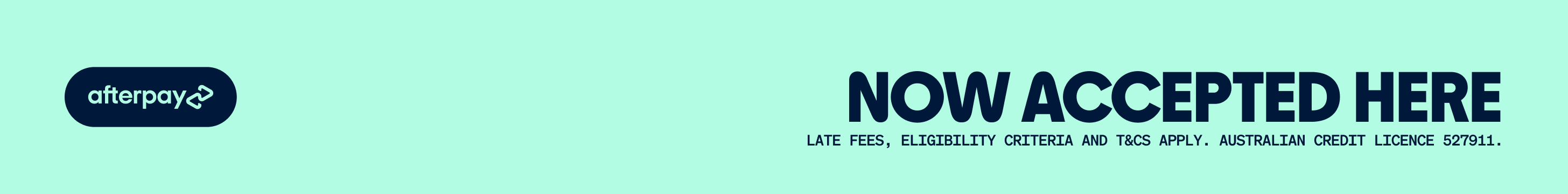 Afterpay available in-store